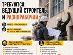 Ведущий строитель и подсобник